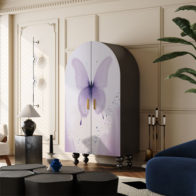 Purple butterfly decorated wardrobe