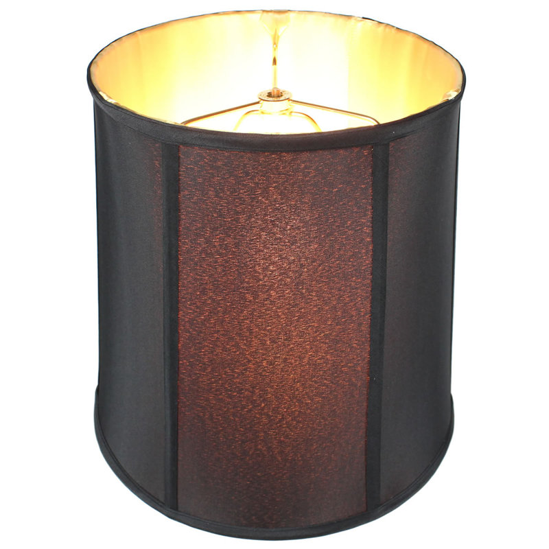 Abat-jour tambour en lin 12 po (vis) noir
