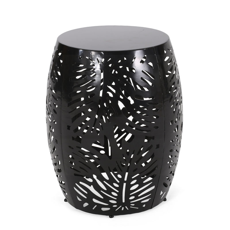 Metal End Table, Black