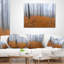 Foggy Forest and Fallen Leaves - Coussin décoratif imprimé forêt-29894412-29894414