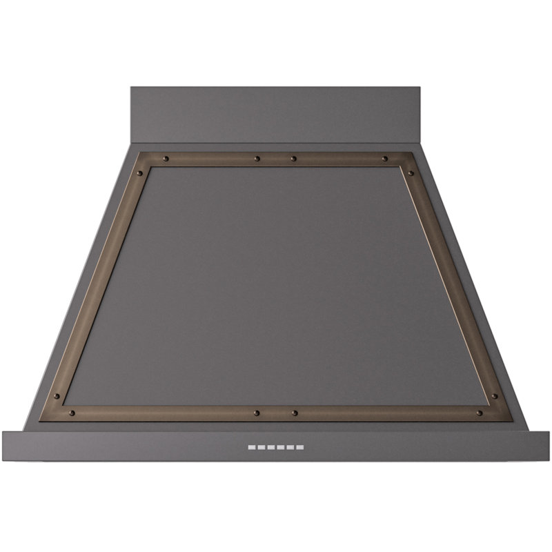 ILVE 36" Nostalgie II Noblesse 600 CFM Ducted Wall Mount Range Hood, Graphite Matte/Burnished