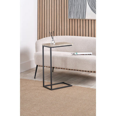 Taianne Concrete Effect and Metal Supper Side Table