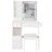 29.2" Small Size Left Drawer Desktop Vanity Table With Cushioned Stool,2 AC Outlets And 2 USB Ports Power Station,Hair Dryer Bracket,Brightness Adjustment-1731689881