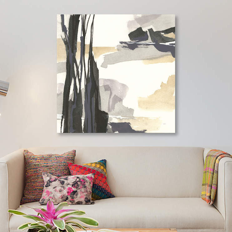 «Placid III», reproduction sur toile, H 12 po x l 12 po x P 0,75 po, Pas de tapis, Toile tendue
