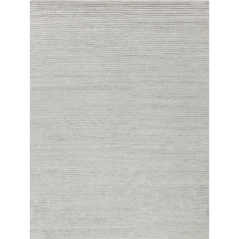Urth Wool Area Rug in Silver, Rectangle 14' x 18'
