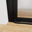 Porte de douche pliante pivotante semi-sans cadre à charnières l 34 po x H 72 po, verre trempé 1/4 po (6 mm), panneau pliable pour salle de bain, installation réversible, noir mat