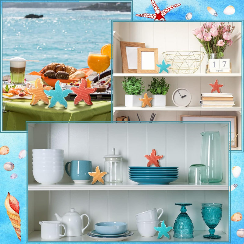 Ensemble de 3 plateaux décoratifs à 3 niveaux Ocean Beach