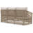 Outdoor 3-person Wicker Sofa With Cushion