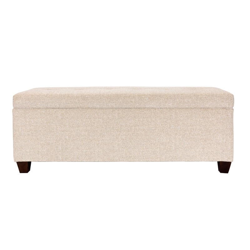 Banc de rangement rembourré Lamanna, Chameau