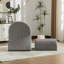 Fauteuil d'appoint rembourré avec repose-pieds Modern Chenille-642965691