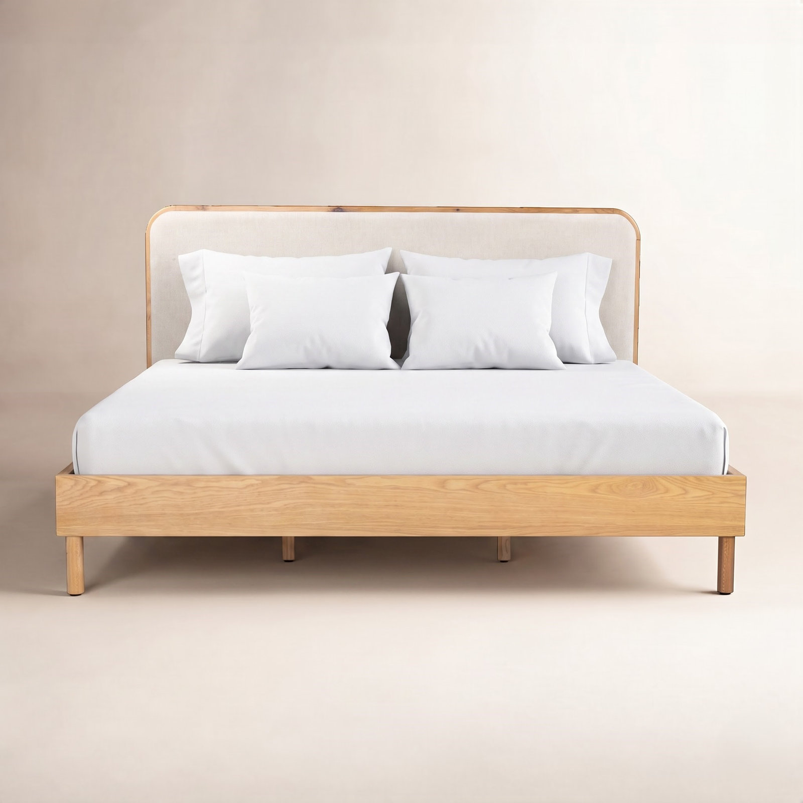 Wood Frame Bed, King