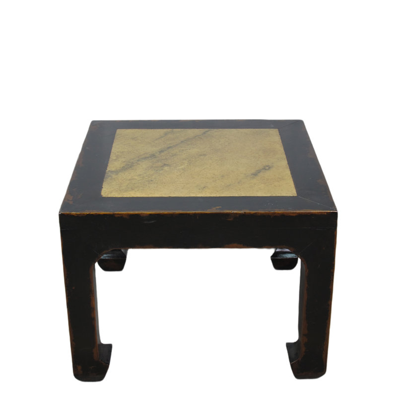 Table de bout Asian Classic, Noir patiné, Brun clair, H 18 po x l 24 po x P 24 po