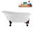 58" Streamlin Clawfoot Tub,Tray,Drain, Clawfeet-101628926-102219861