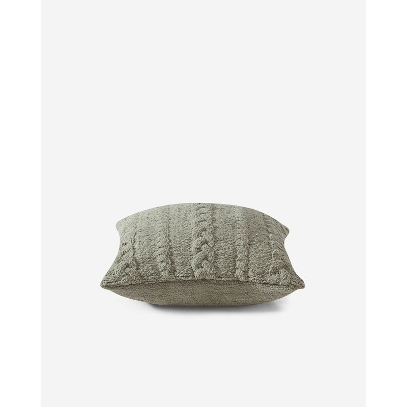 Braided Square Pillow Cover & Insert, Boulder