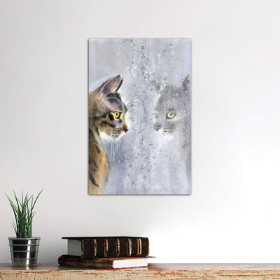 «Cat by the Window II» par Marina Ignatova, reproduction d'art sur toile tendue