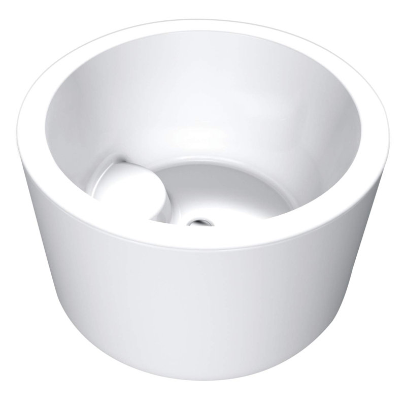 41.14'' x 41.14'' Soaking Acrylic Bathtub, Polish White
