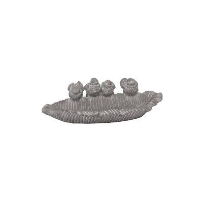 Cement Bird Bath Gray