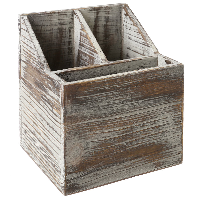 Wood Rectangle Flatware Caddy