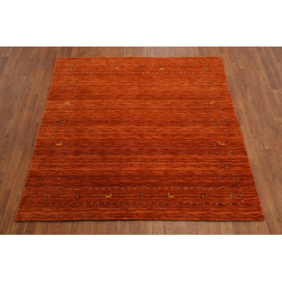 Tribal Wool Gabbeh Style Indian Square Area Rug 6x6