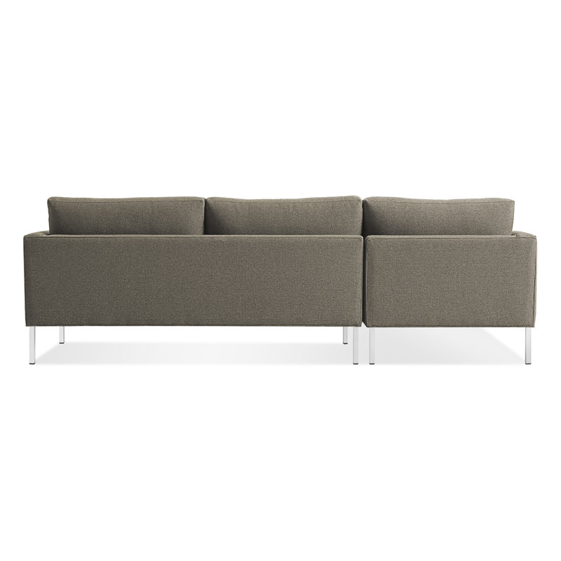 Paramount Chaise Sectional, Left Hand Facing, Black, Sanford Ceramic Crossweave