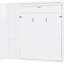 Grand lit mural blanc avec tablettes, garde-robe et lumières à DEL, pliable pour une utilisation multiple dans une petite chambre d'amis, appartement approprié