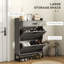 Armoire industrielle grise avec 2 tiroirs et tablettes réglables pour 12 paires de chaussures