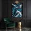 Abstrait art fluide sur toile grise 1