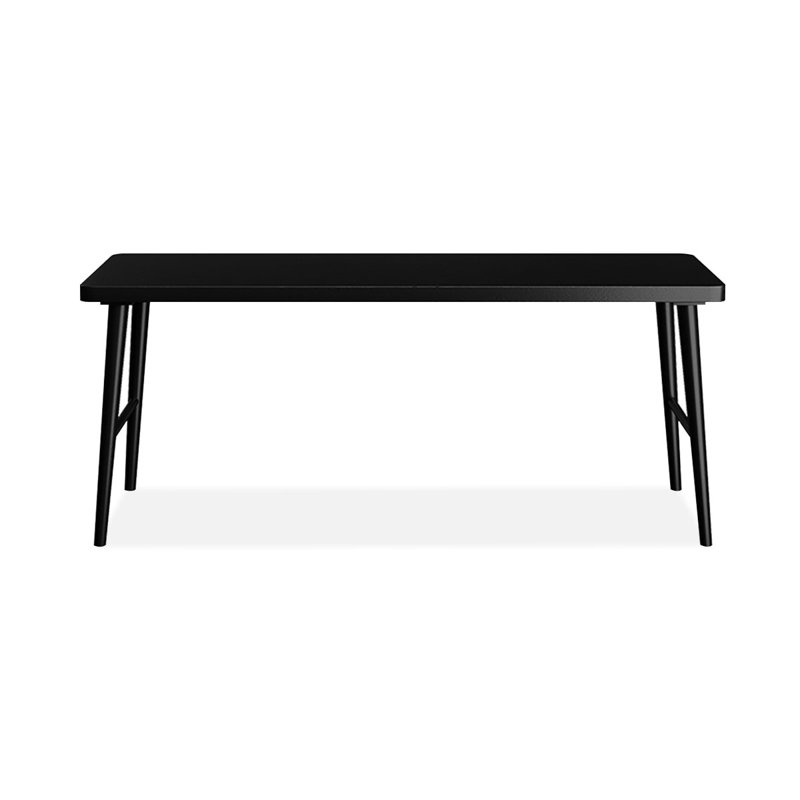 Bureau rectangulaire en bois massif noir, H 29,53 po x l 62,99 po x P 23,62 po