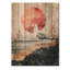 Coastal Seagull Golden Rose Sunset Elegance II - Décoration murale en bois Seagull - sur bois de pin naturel-514131667