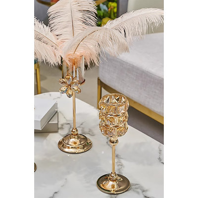 13.39'' H Metal Tabletop Candlestick