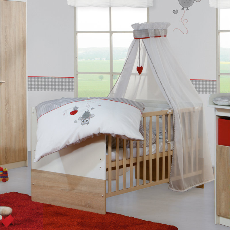 Gabriella Cot Bed 3-Piece Nursery Furniture Set, Standard (H 98cm x W 88cm x D 75cm)