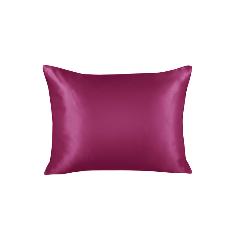 Ivory Satin and Silk Standard Pillowcase Set with Zipper