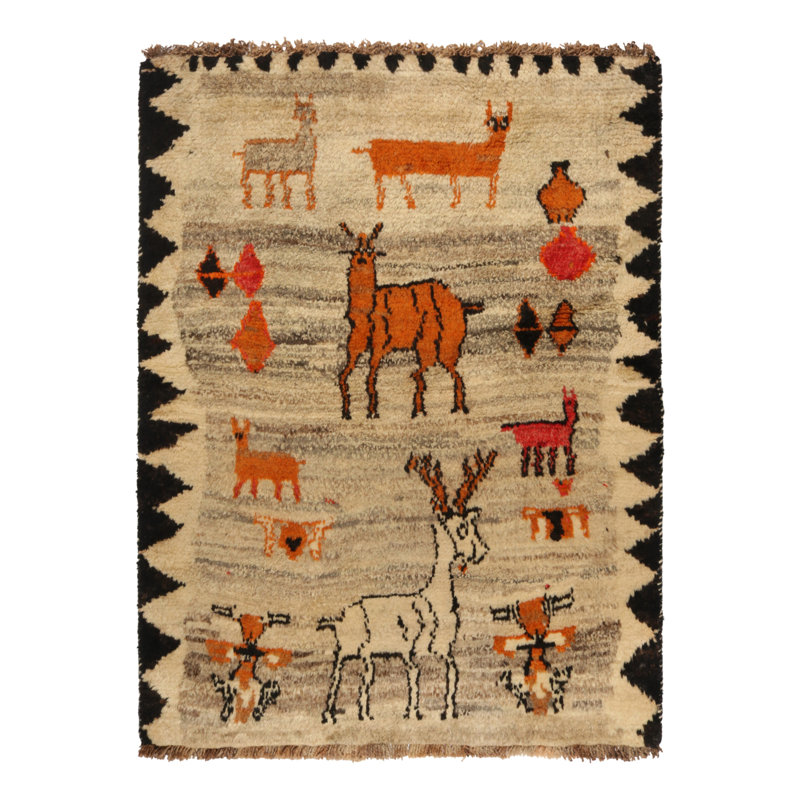 One-of-a-Kind 3'3" X 4'3" Hand Knotted Area Rug