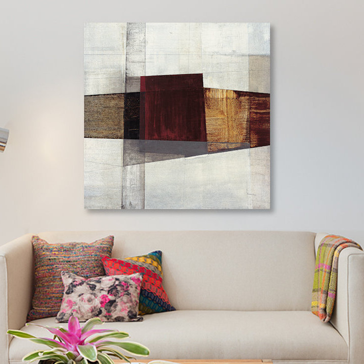 « longcut i », impression sur toile, H 12 po x l 12 po x P 1,5 po, Toile tendue, Pas de tapis