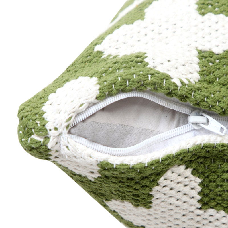 Coussin Modern, Vert/blanc