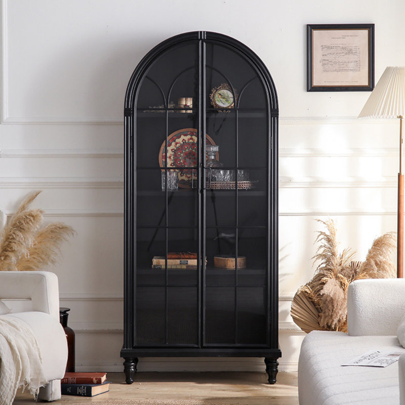 Modern Minimalist Black Display Cabinet