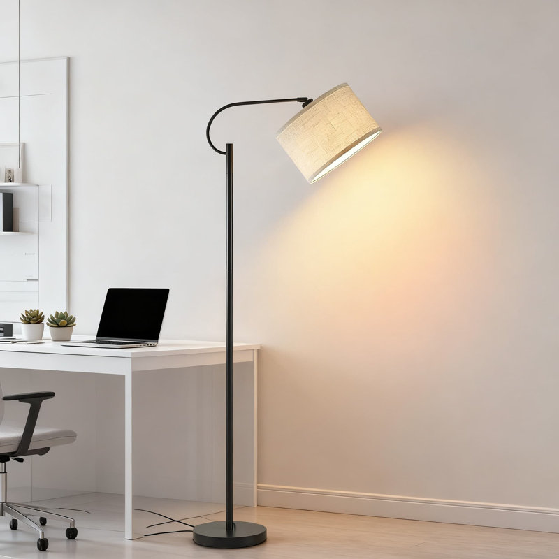 Lampe sur pied avec abat-jour réglable et ampoule DEL à température de couleur à 3 voies pour le salon, la chambre à coucher et la lecture