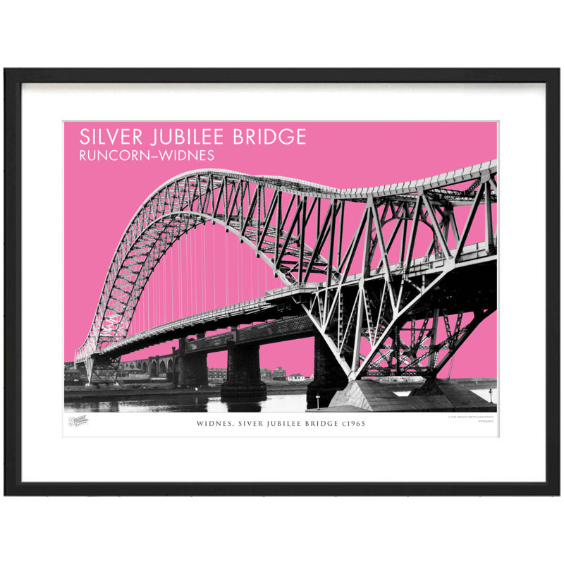 Widnes, Siver Jubilee Bridge C1965 - Single Picture Frame Print, 28cm H x 36cm W x 2.3cm D