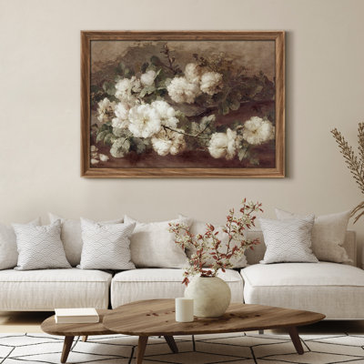 Framed Wall Art Vintage Antique Classic for Bedroom - 26"x36" Brown