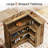 Burnes L-Shaped 4-Tier Wood Bar Cabinet with Stemware Racks-1947750316