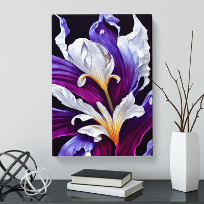 Caldicott Iris Flower - Wrapped Canvas