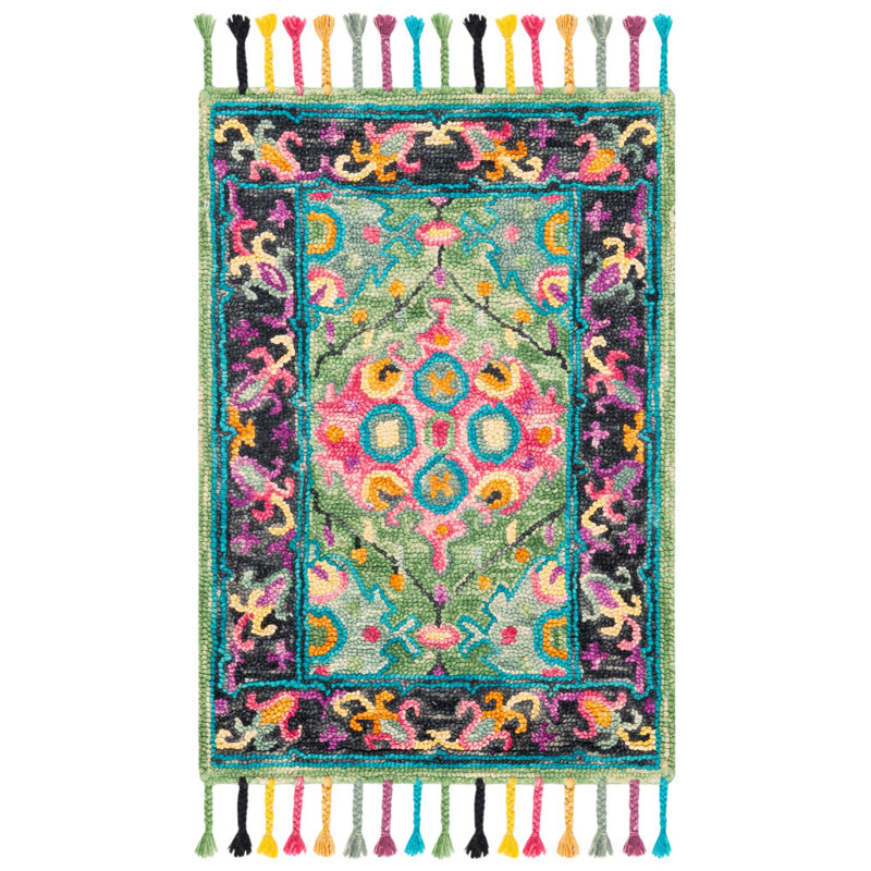 Vahakn Hand Tufted Wool Oriental Rug, Rectangle 2' x 3'