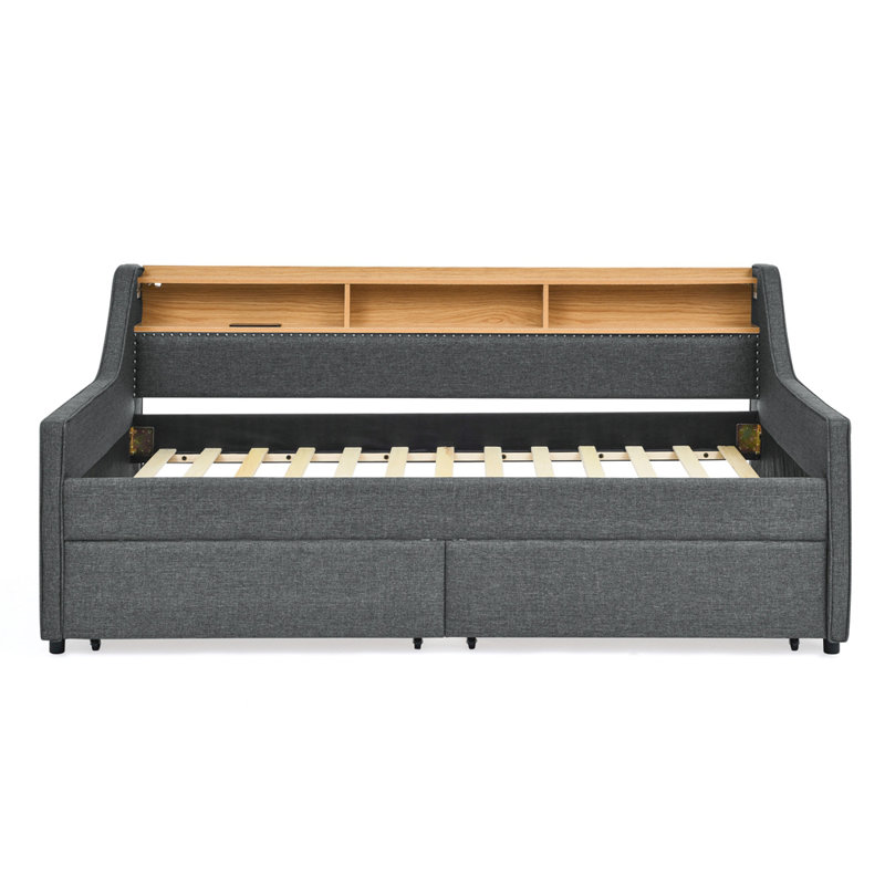 Nikali Upholstered Daybed, Gray