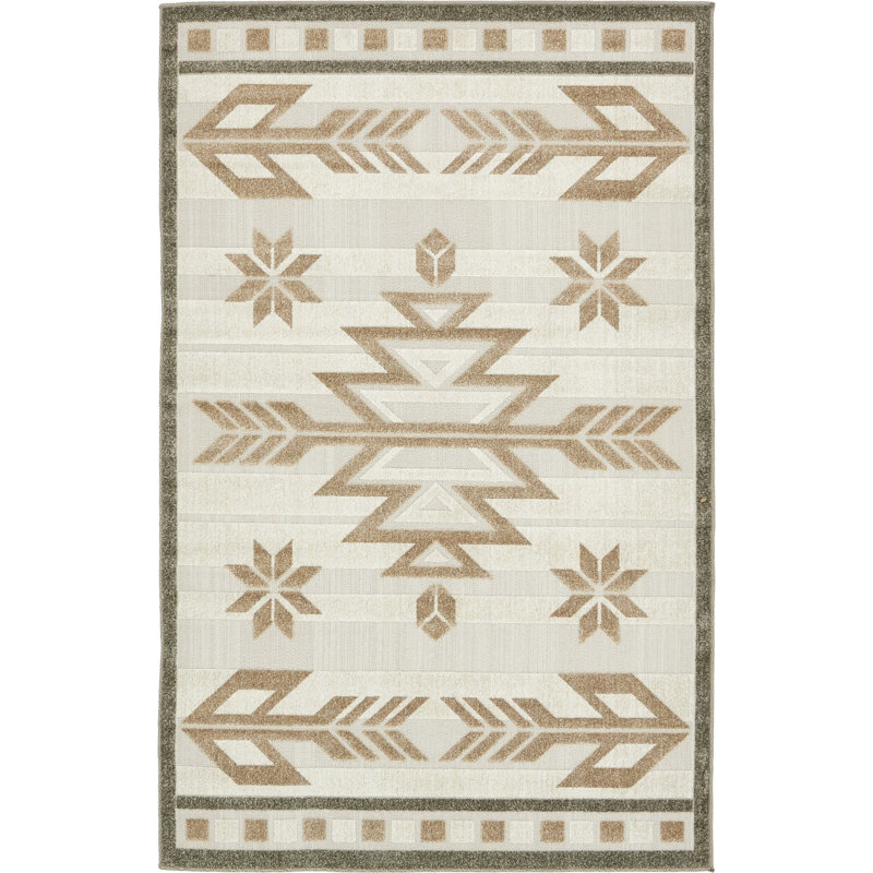 Tapis intérieur / extérieur El Reno, Rectangle 2 pi x 3 pi 1 po