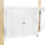 Lit mezzanine simple blanc avec compartiments de rangement et bureau pliable pour les petites chambres-892136175