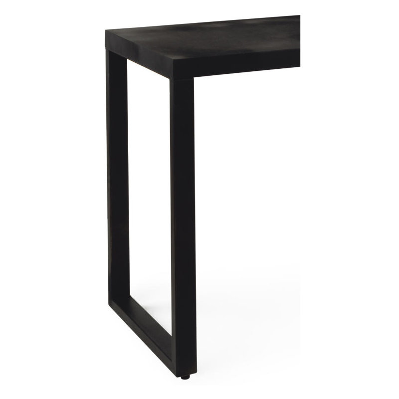 Modern Black Metal Table, 31" H x 46" W x 20" D