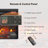 23 inch electric fireplace insert, thin heater with log set & realistic flame, remote control with timer, overheating protection-1161120335