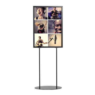 Metal Eco Info Board Silver 24×36″ Slide-In Pedestal Poster Sign Holder 1  Tier Double Sided Floor Standing – Displays Outlet – Online Display Signs  Retailer