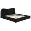 Lit plateforme tapissier à profil bas avec pieds en bois-623610219-623610214