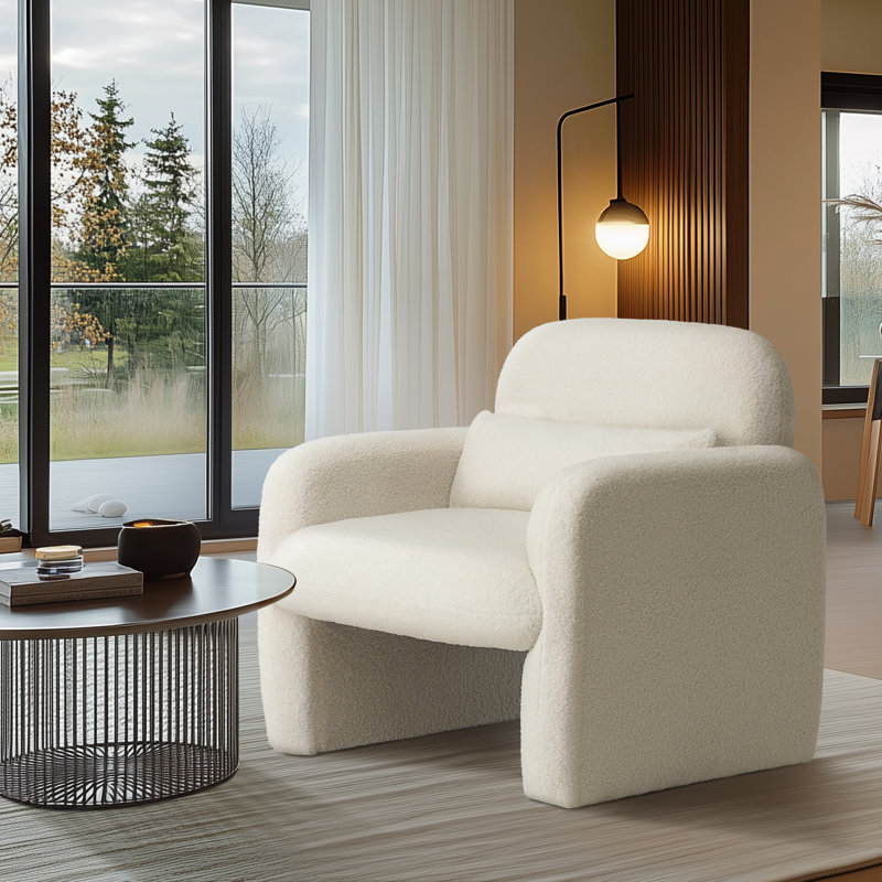 Fauteuil 33,5 po, Peluche beige